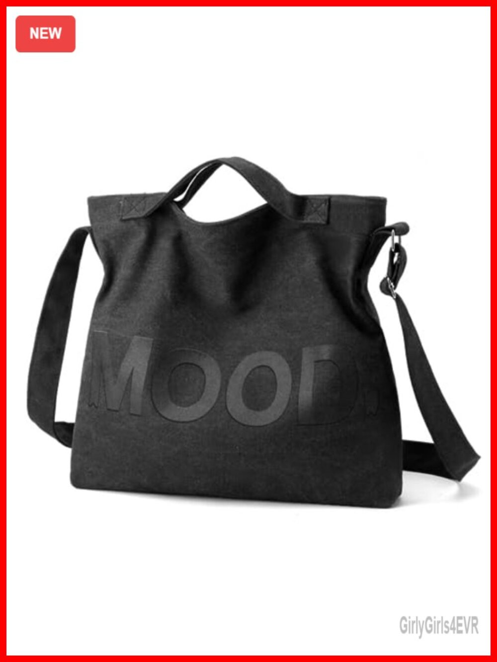 Canvas Tote Bag with Zipper | Crossbody Shoulder Bag | Unisex Travel Shopping